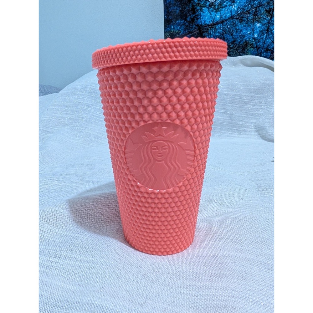 "Starbucks 2022 Coral Mini Studded‎ Cold Cup 16 oz – Reusable Tumbler"